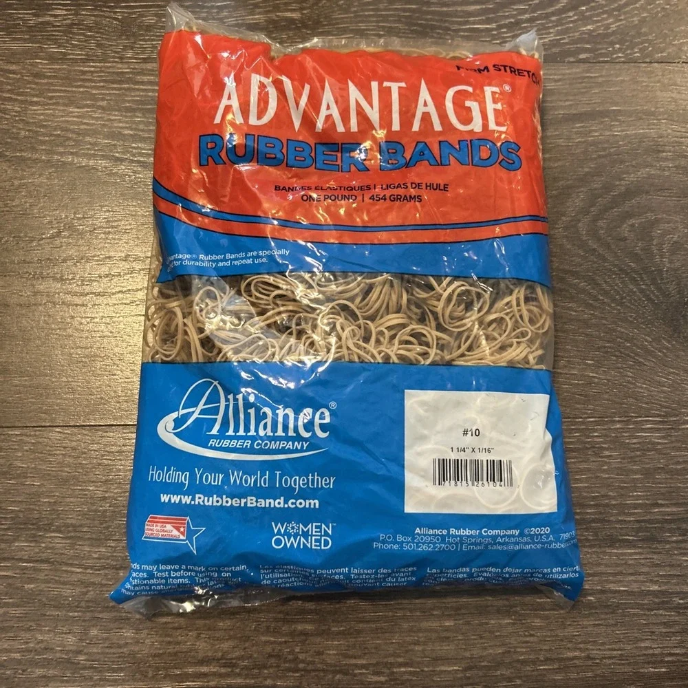1LB Bag Advantage Rubber Bands Size #10 (1-1/4 x 1/16